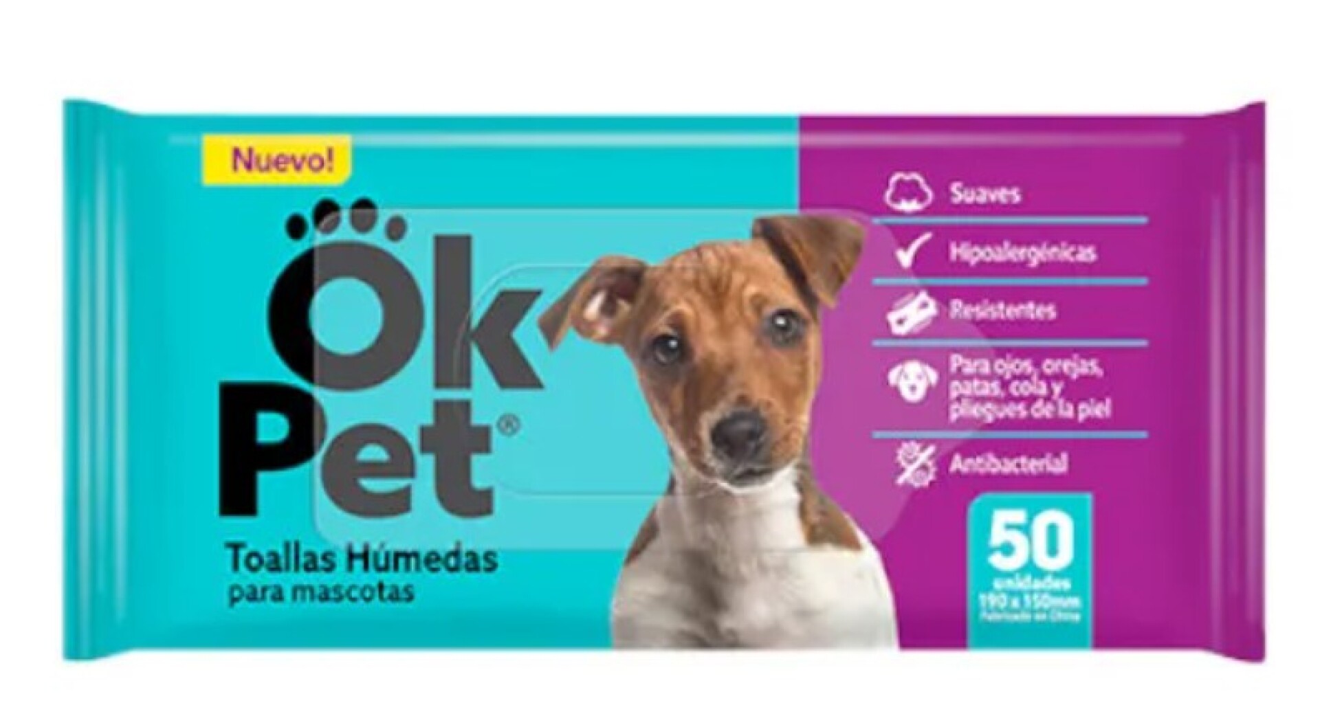 TOALLITAS OK PET - 50 U 