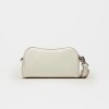 Bandolera The Club en cuero graneado Blanco