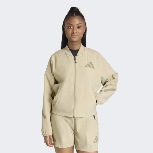 Campera Adidas Z.N.E Bomber Tejida Beige