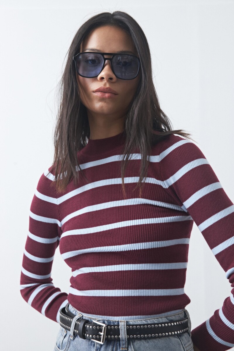 POLERA TRINAS Bordó