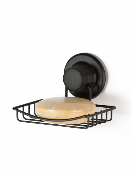 JABONERA METAL CON ADHESIVO NEGRO