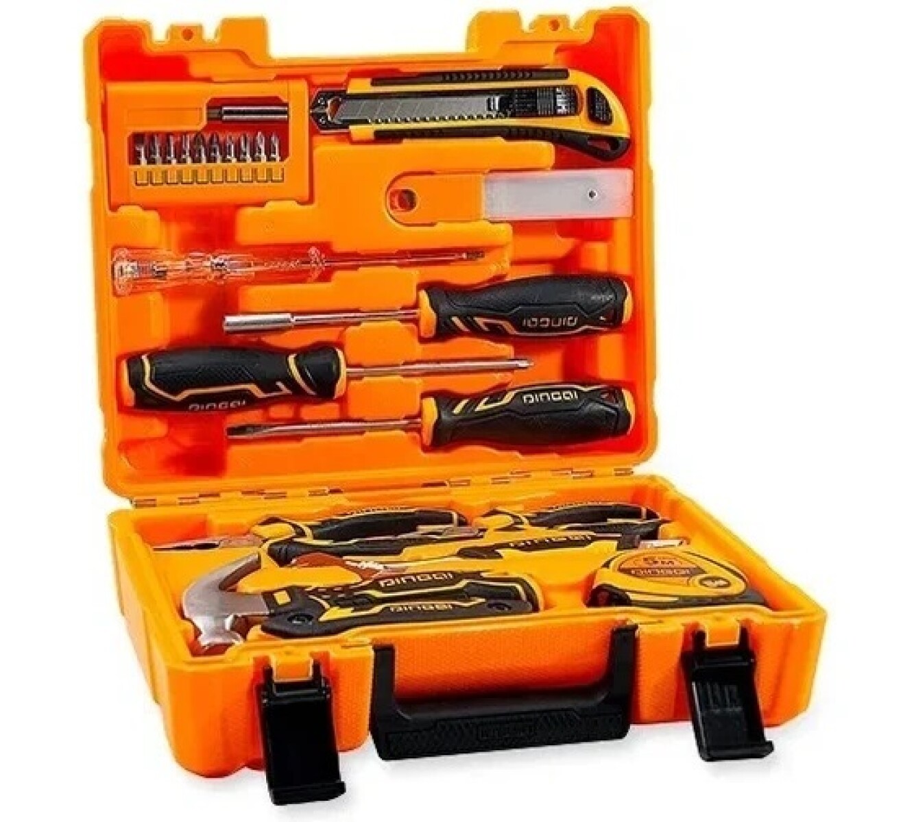 DINGQI JUEGO DE HERRAMIENTAS 38 PIEZAS & TALADRO 12V +VALIJA 