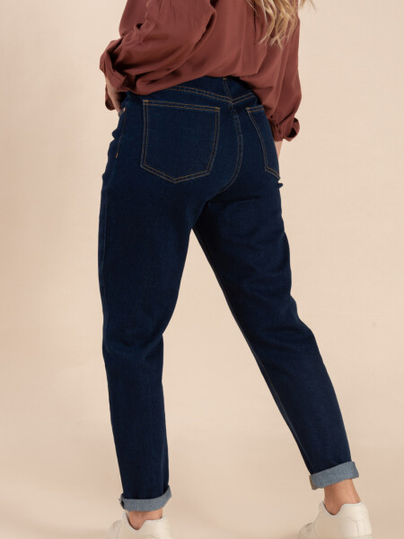 Jean mom fit Azul Medio