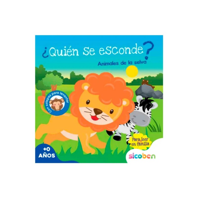 Libro para bebés colección Quién se esconde? Animales de la selva