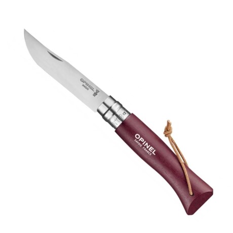 Navaja N°08 Inoxidable Bordo