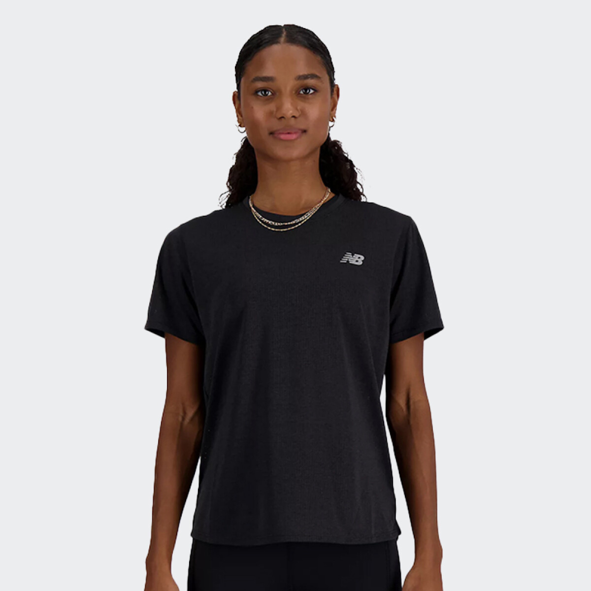 Remera New Balance Athletics Sleeve - Negro 