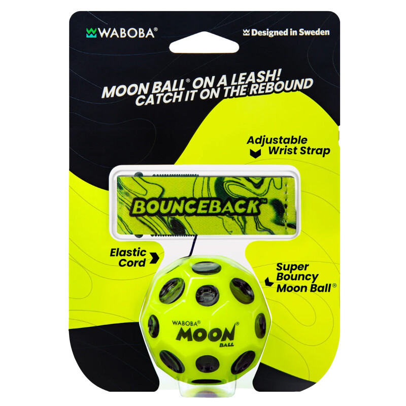 Pelota Moon Ball Rebote Waboba Amarillo Negro