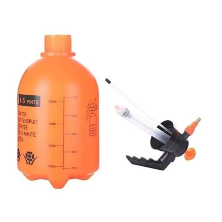 PULVERIZADOR CON BOMBA 2 LTS NARANJA