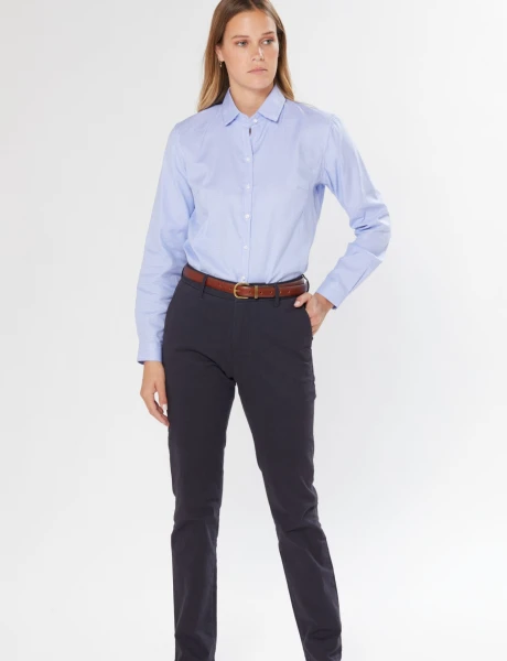 PANTALÓN CLÁSICO CON SPANDEX Marino