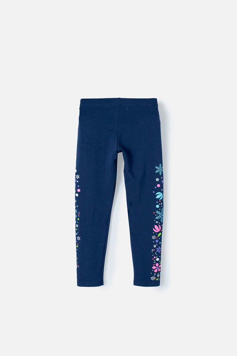 Legging flores AZUL MARINO