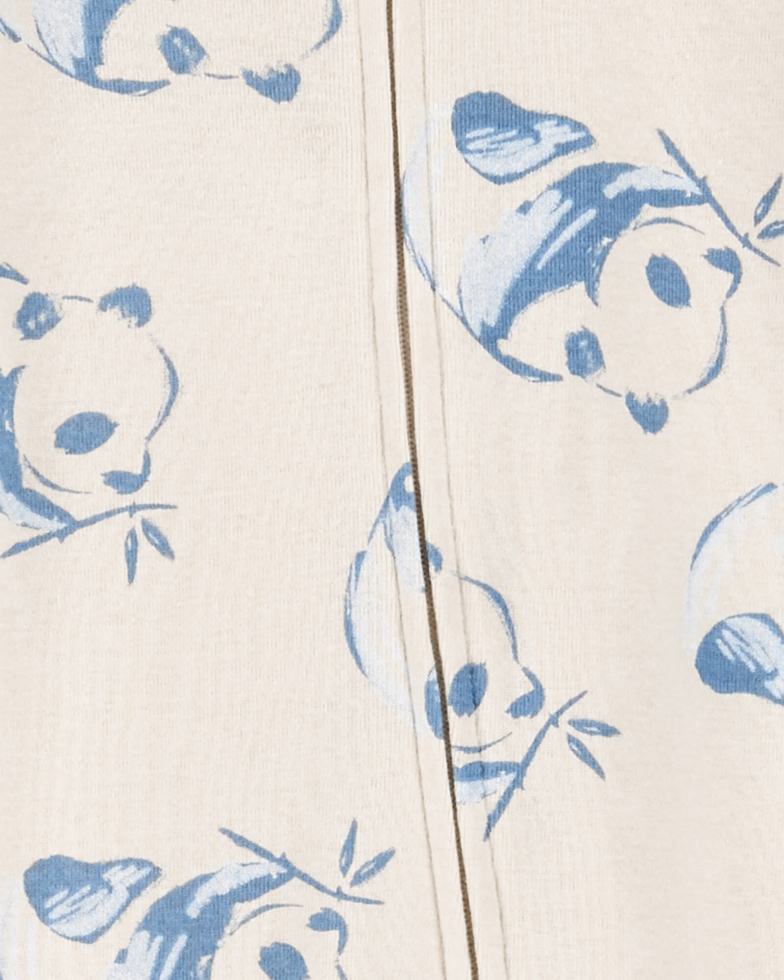 Pijama una pieza de algodón, con pie y gorro, diseño panda Sin color