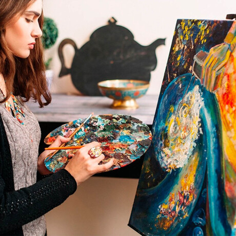 Set De Arte Pinturas Acrílica Pinceles Paleta 49 Pcs Set De Arte Pinturas Acrílica Pinceles Paleta 49 Pcs