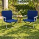 Set x2 Silla Playa Plegable Portátil Con Correa Reforzada AZUL