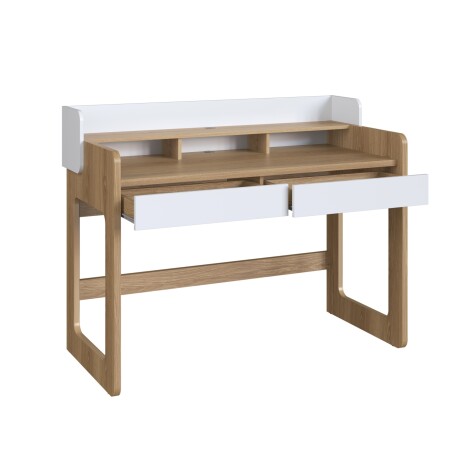 Escritorio Flexus 128 Blanco y Madera