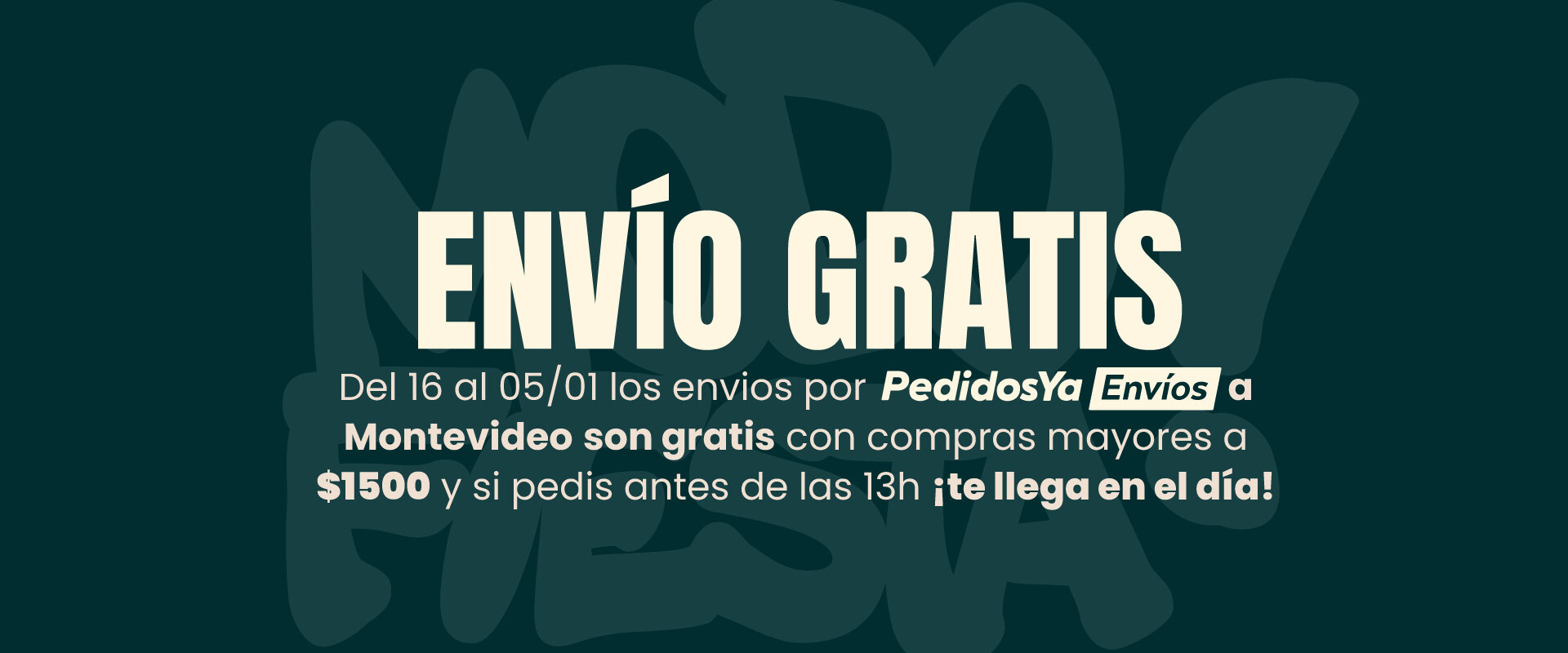 Pedidos ya gratis