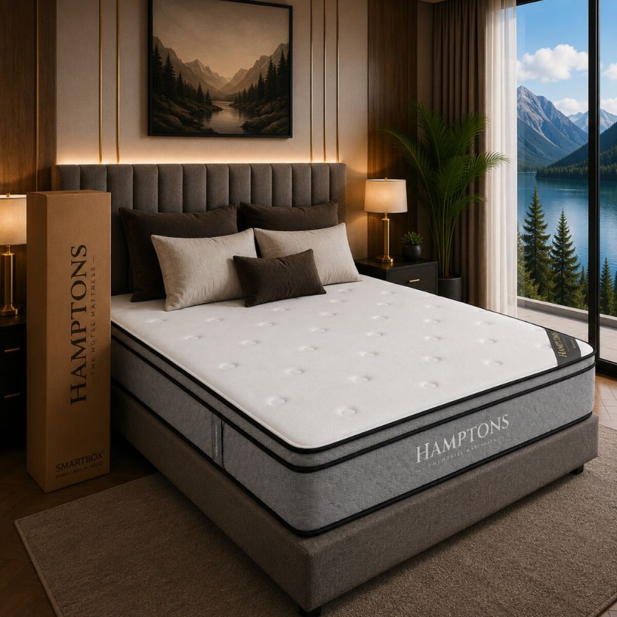 Colchon de resortes 2 plazas THM Hybrid Ruthenium 