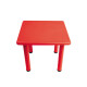 Mesa Cuadrada de Plástico y Metal para Niños 60x60cm Rojo