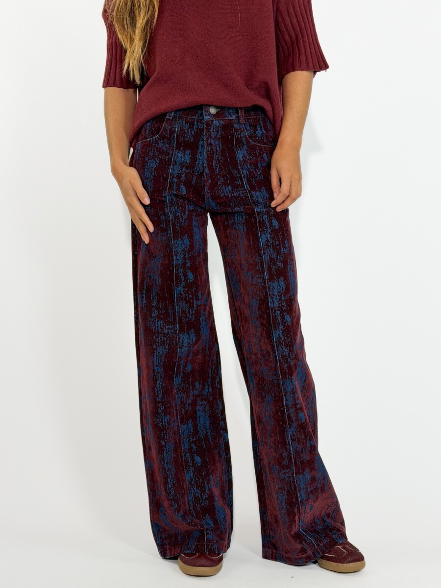 PANTALON CHLOE MIX - BORDO 