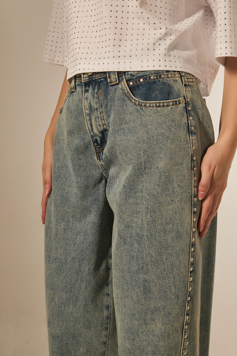 Pantalon Jurea Celeste Grisaceo