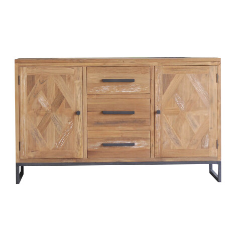 APARADOR MADERA-Y-METAL NATURAL-BEIGE DOMINIQUE