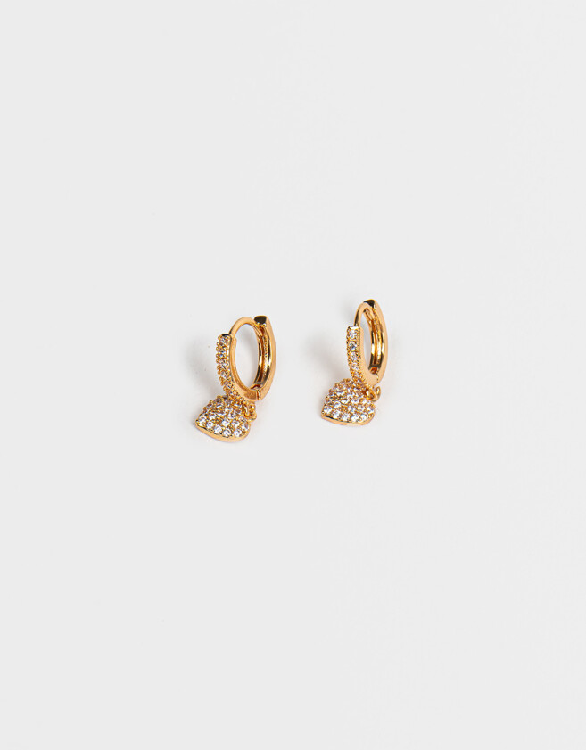 Aros Argollas Con cubic zirconia Argollas Con Cubic Zirconia - Dorado