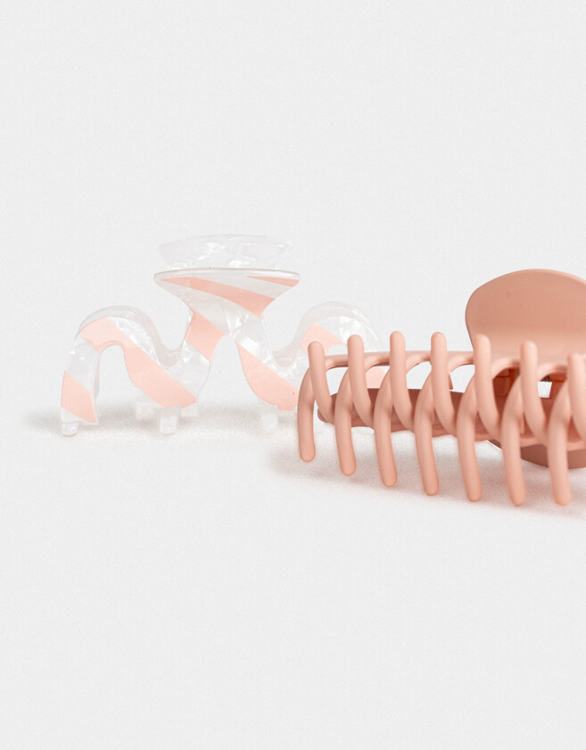 Broches Sets De resina Set De Broches Combinados - Rosa Claro