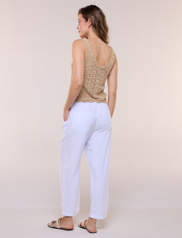 Musculosa De Hilo Calado BEIGE