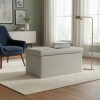 Puff Baúl Lumax Plegable 75x38 cm Organizador Living Dormitorio Gris claro