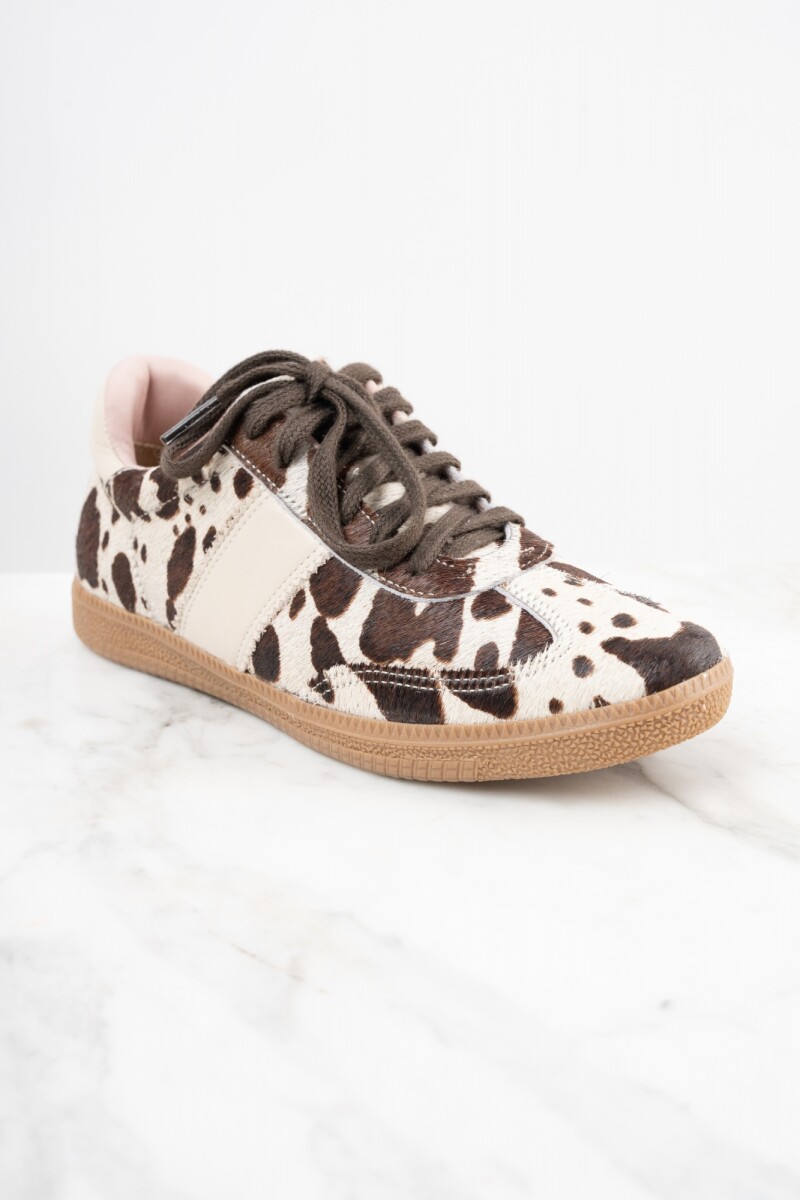 Zapatilla Pelo Vaca Marrón