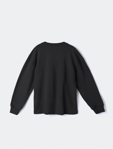 BUZO INFANTIL CON ESTAMPA NEGRO