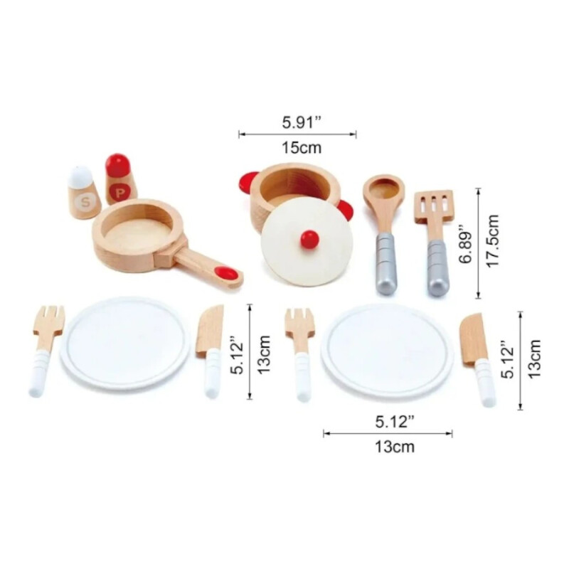 Set Utensilios Cocina Madera Hape Set Utensilios Cocina Madera Hape