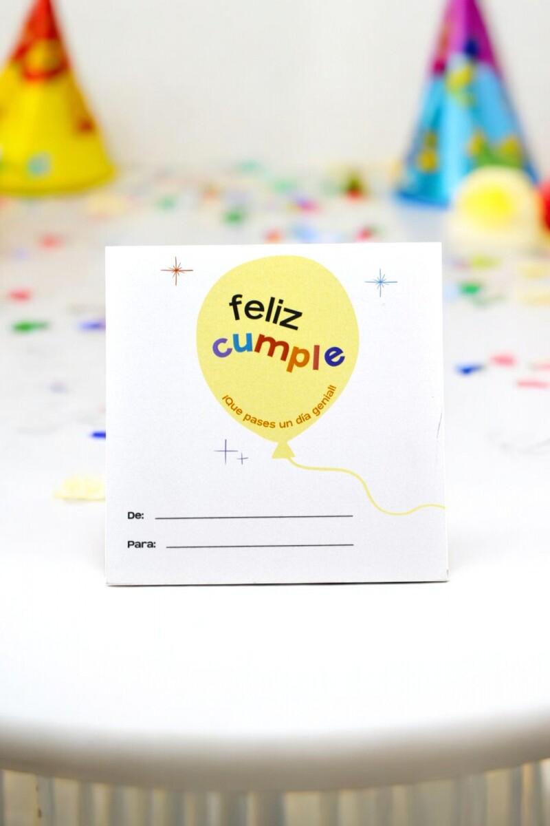 Tarjeta cumpleaños 10x10 - DISEÑO 4 