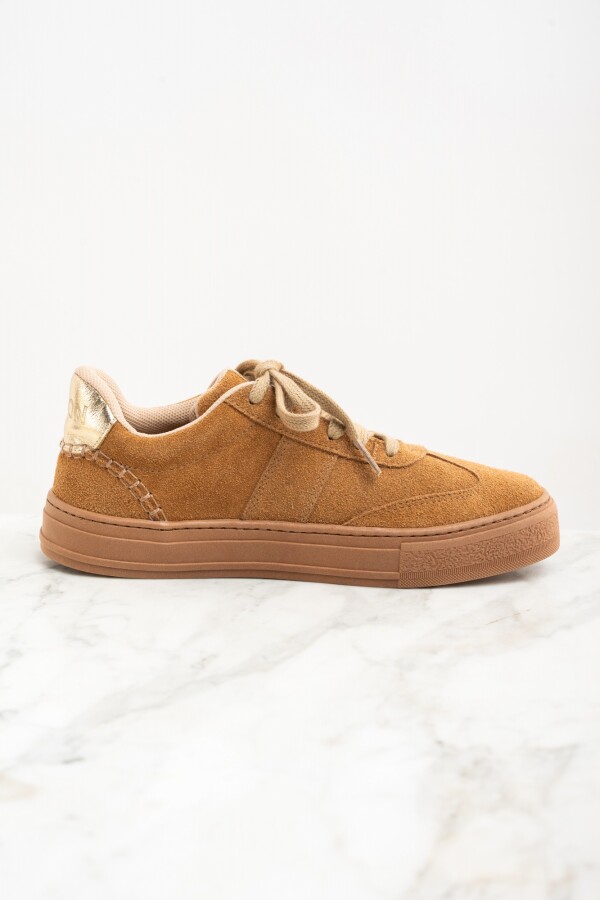 Zapatilla Gamuza Camel