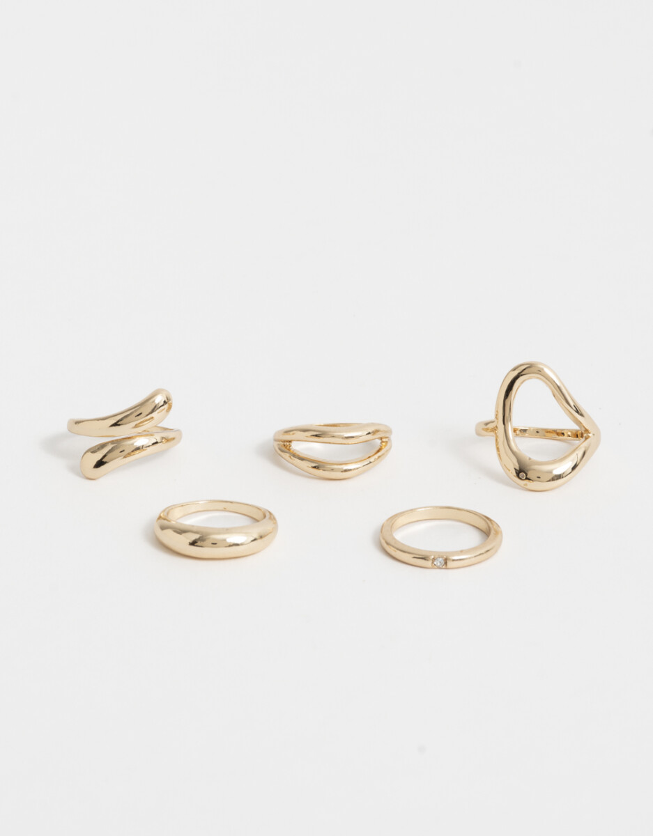 Set De Anillos De Metal 