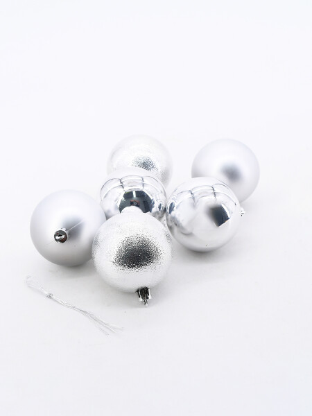 ESFERAS X 6 PIEZAS PLATEADO