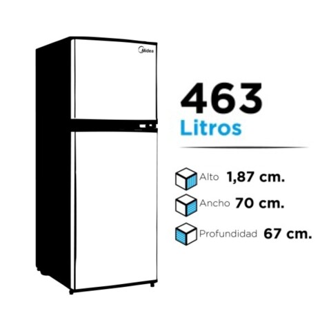 Heladera Midea 500 litros Frío seco 2 Puertas Heladera Midea 500 litros Frío seco 2 Puertas