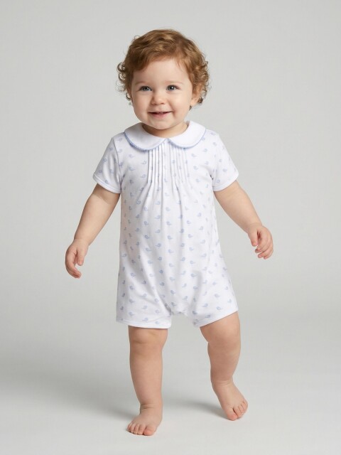Pijama De Bebe Corto Gris