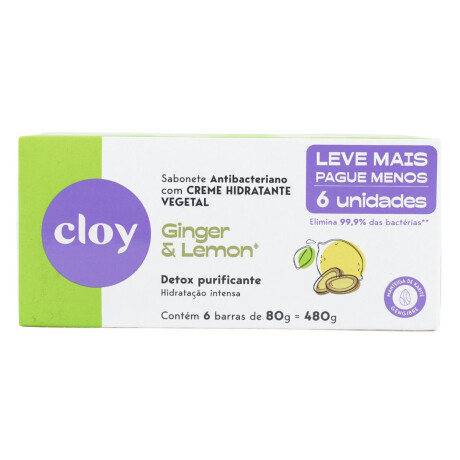 Jabón de tocador Cloy jengibre y limon 6 unidades Jabón de tocador Cloy jengibre y limon 6 unidades