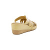 Country Sandalia Casual Taco Corrido C/tiras Cruzadas Crema