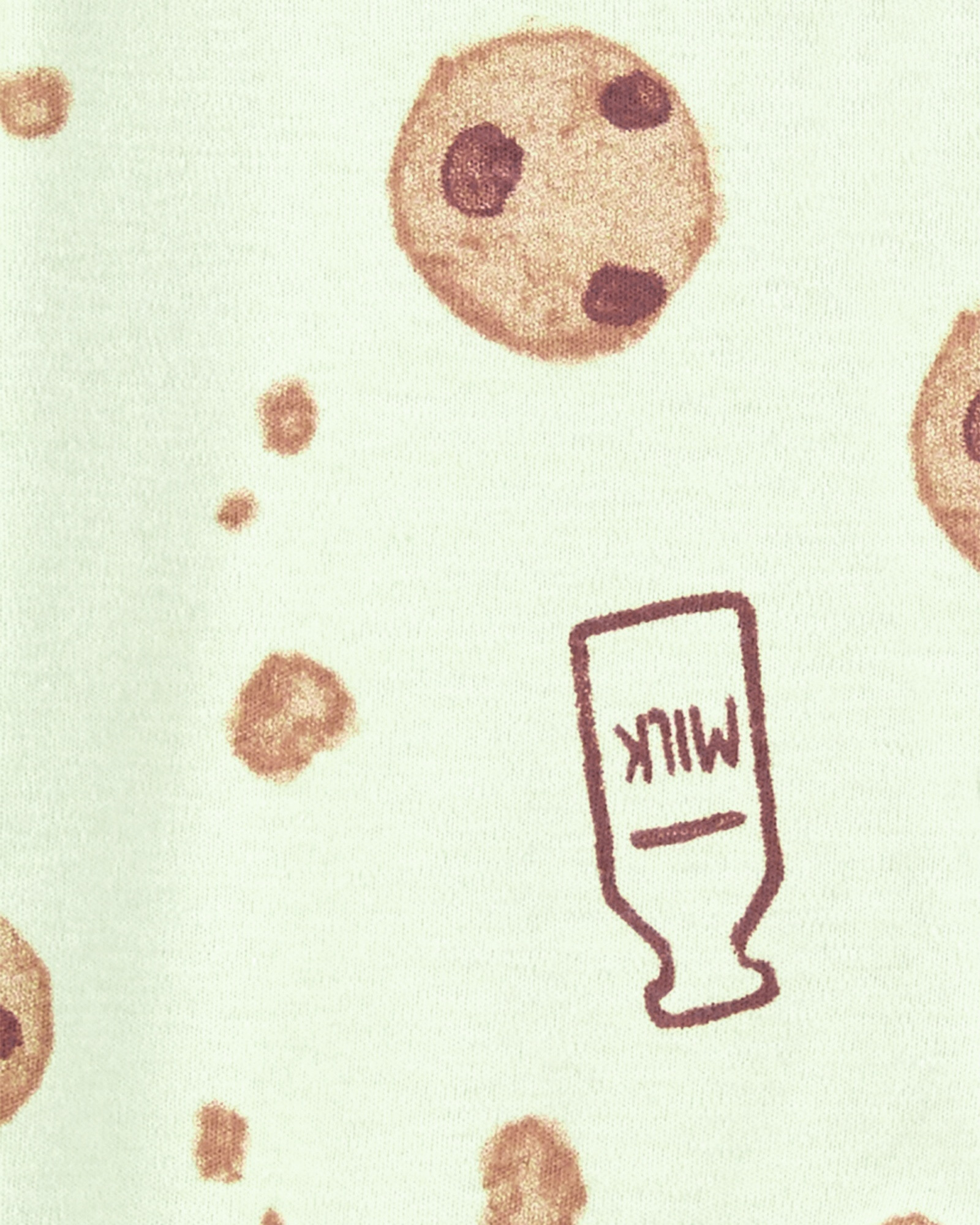 Pijama una pieza de algodón, con pie, diseño galletas Pijama una pieza de algodón, con pie, diseño galletas