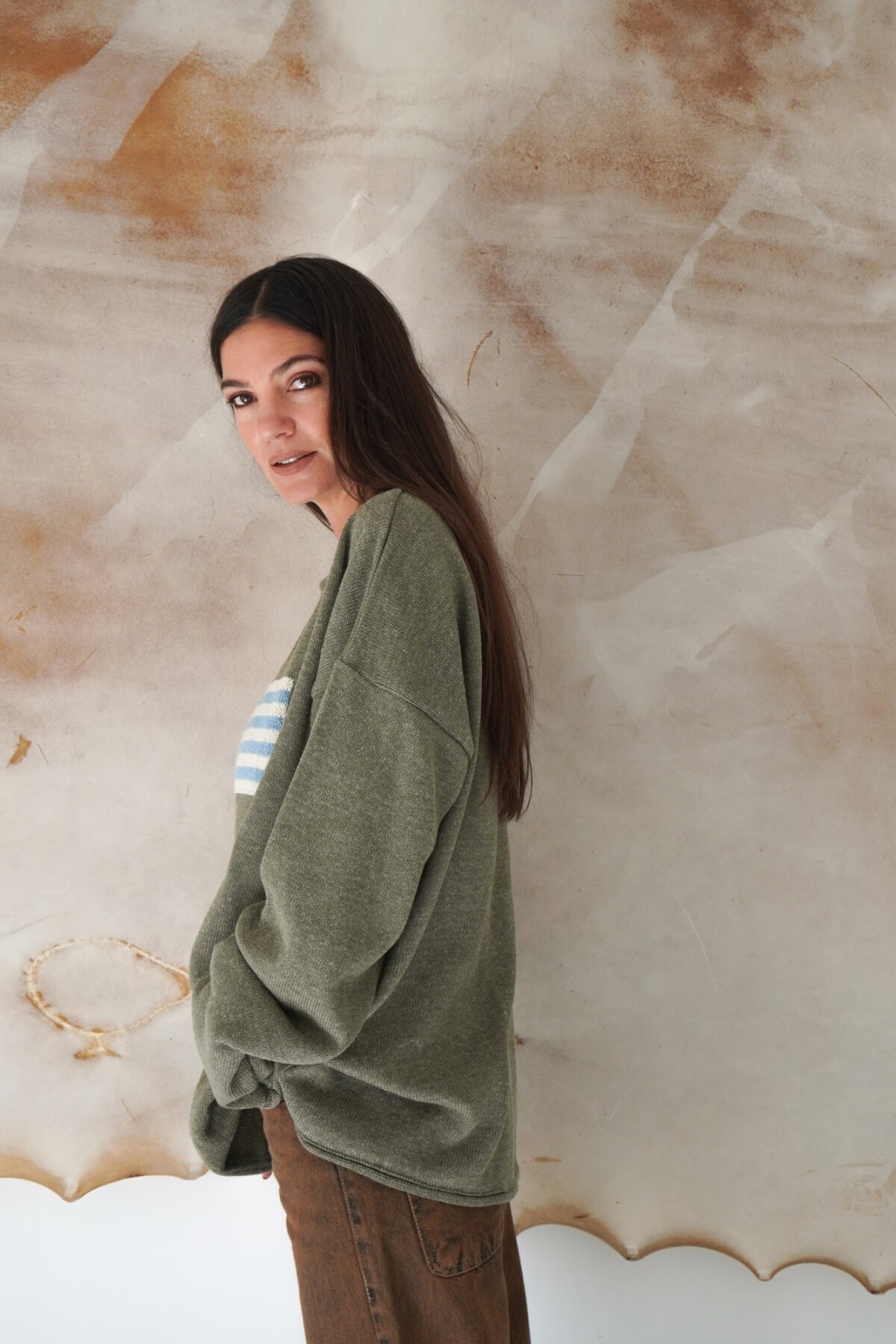 Sweater Flag Uruguay Verde Musgo