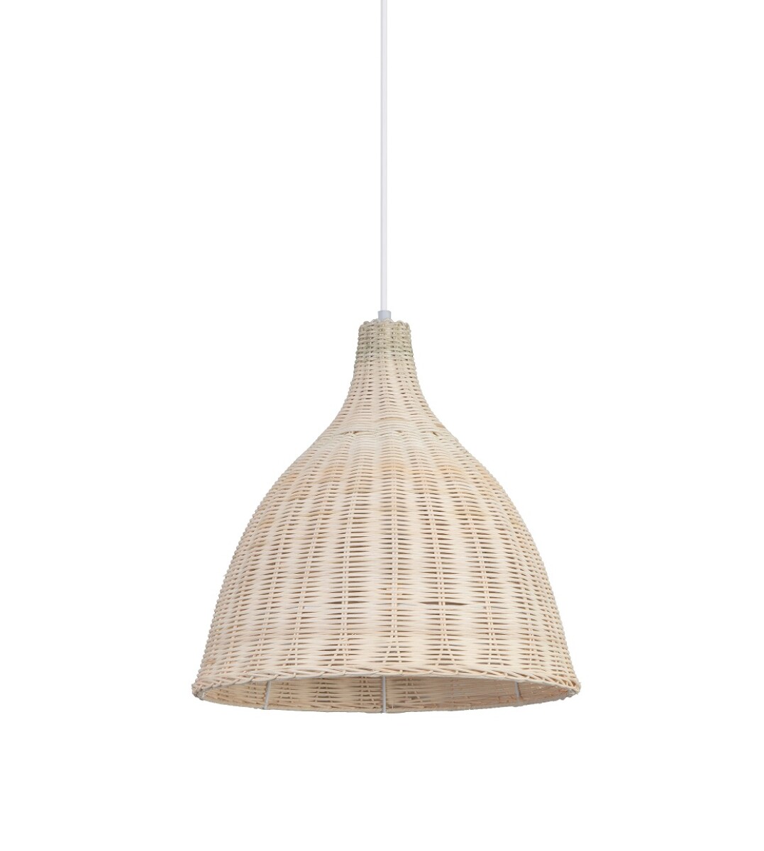 Colgante De Bamboo Para Techo Con Cable Blanco 35cm 