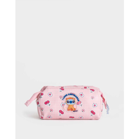 Cartuchera ''stitch Capybara'' Rosa Claro