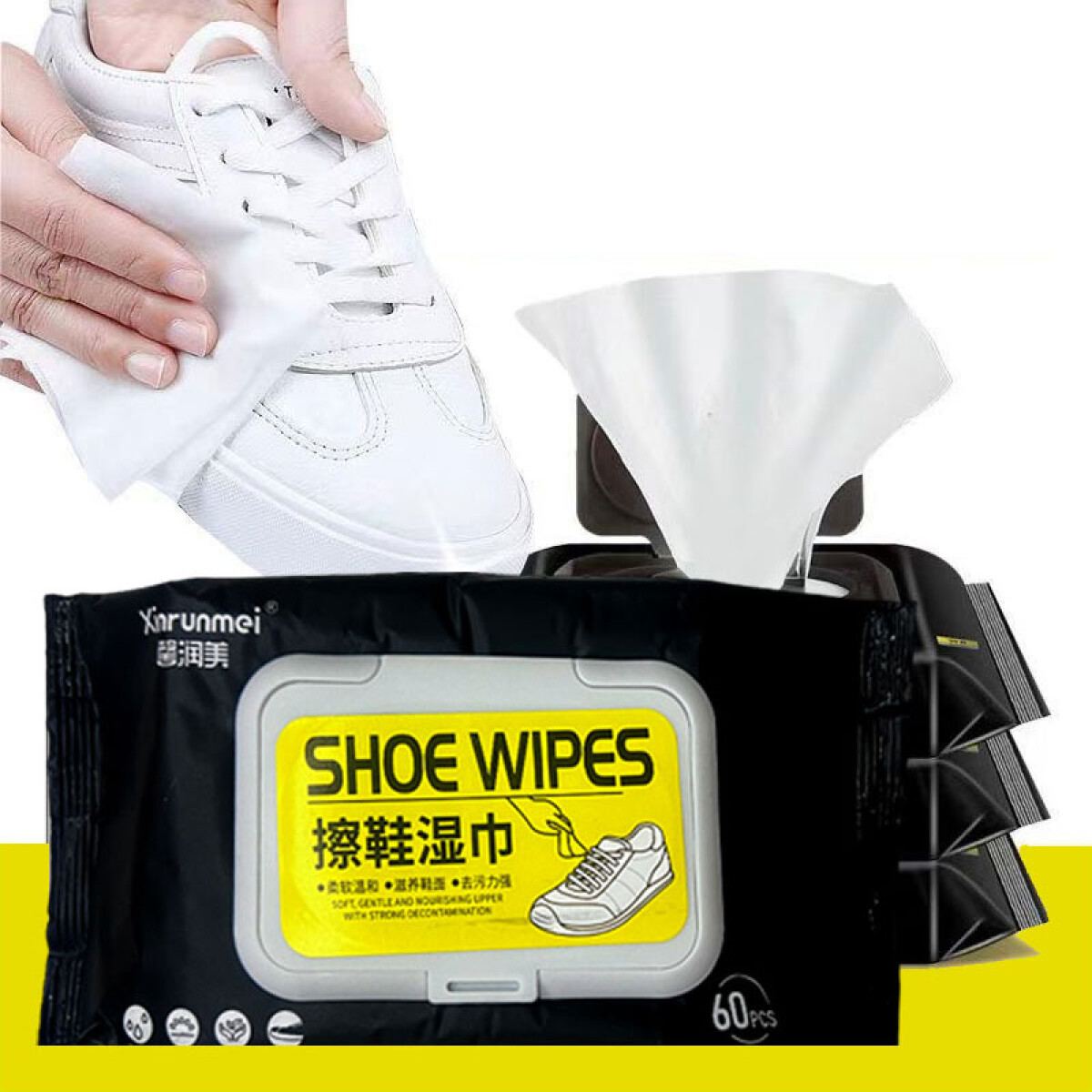 Toallitas para limpiar calzado 60pcs - Toallitas Para Limpiar Calzado 60pcs 