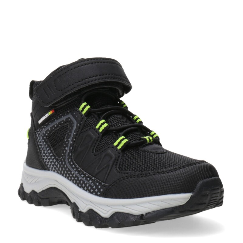 Botas de Niños Croco Kids MONTPELIER acordonada y con velcro Negro