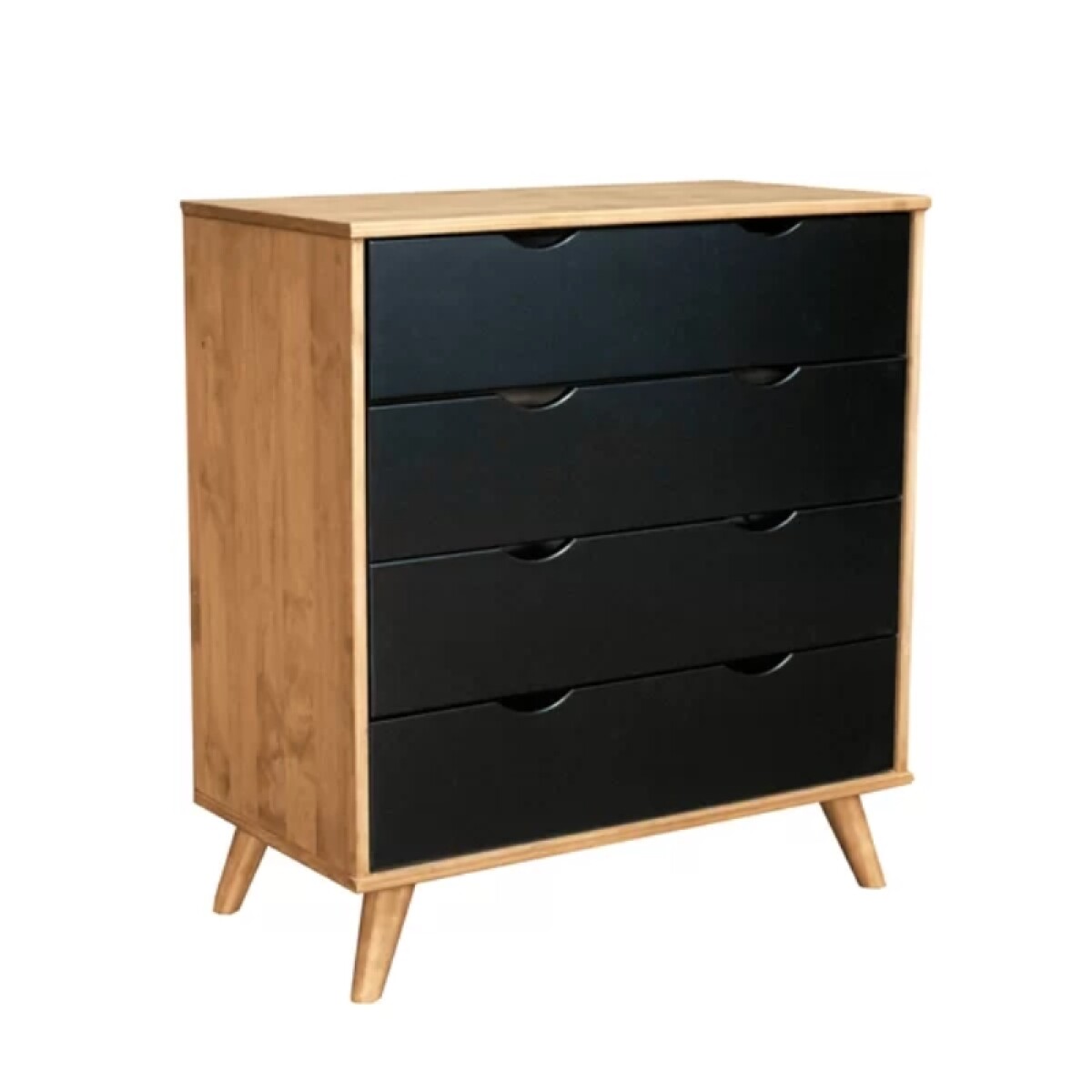 Comoda Dublin 4 Cajones Miel/negro 2041 