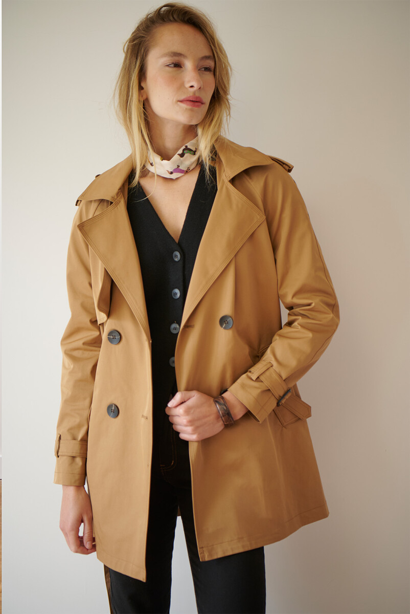 TRENCH CAPUCHA MIDI - CAMEL 