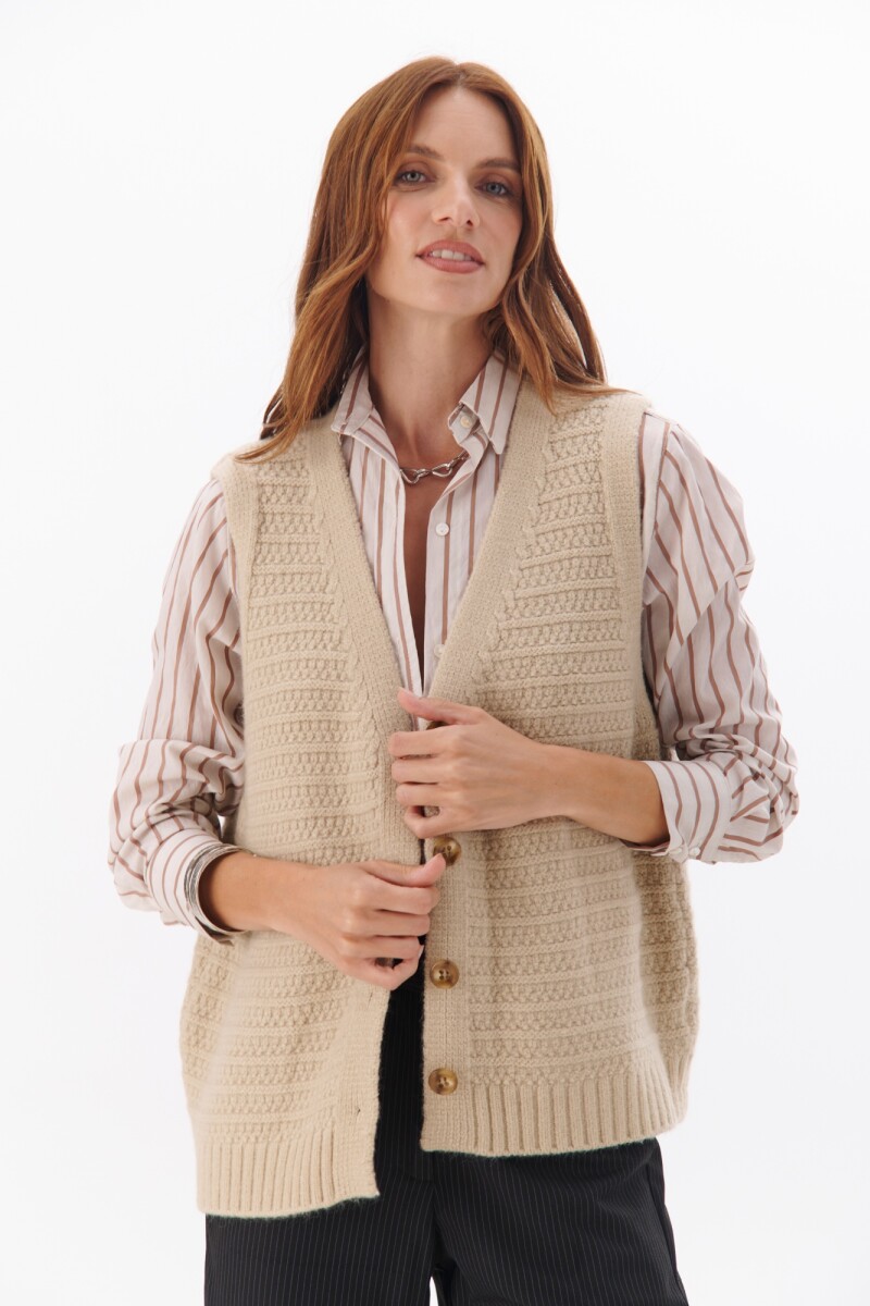 CHALECO MONDAY BEIGE