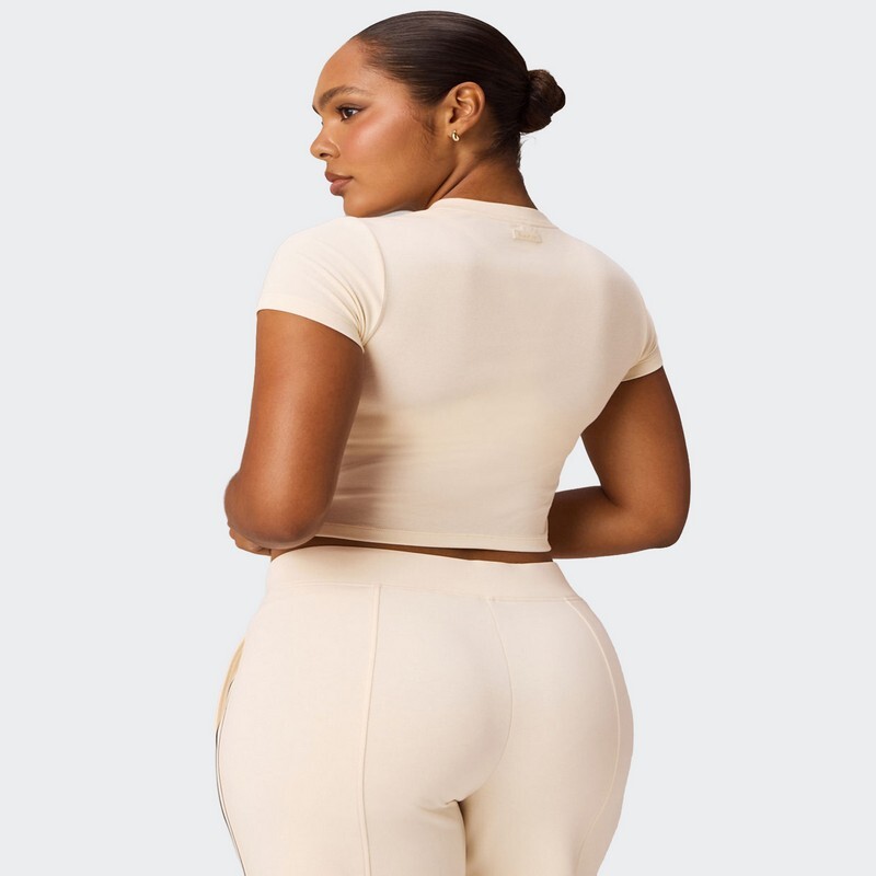 Remera Fabletics Cotton Crropped Beige