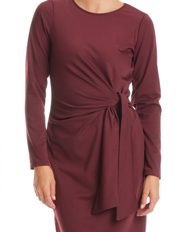 Vestido Midi Lazo BORDEAUX
